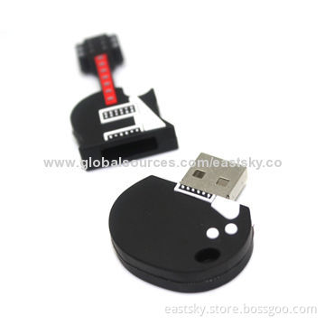 Custom Guitar-shaped Thumb Drive, Made of Soft PVC Material, OEM Orders Welcome